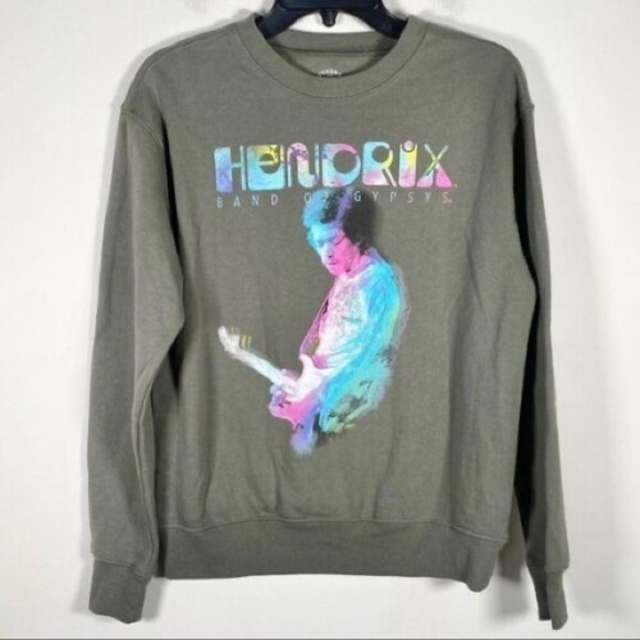 Jimi Hendrix - Band Of Gypsy 1970 Tour Colorful Graphic Sweatshirt Size Medium - Picture 2 of 9